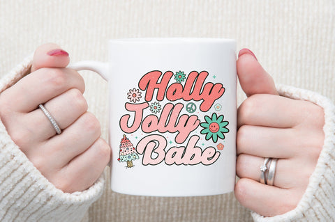 Holly Jolly Babe Christmas PNG Sublimation Sublimation designartist 