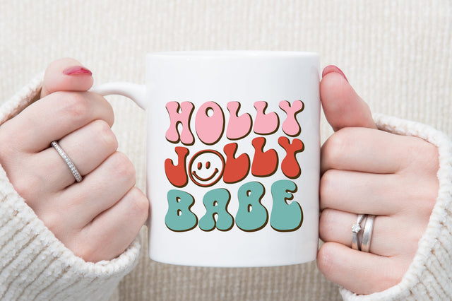 Holly Jolly Babe Christmas SVG Design SVG designartist 