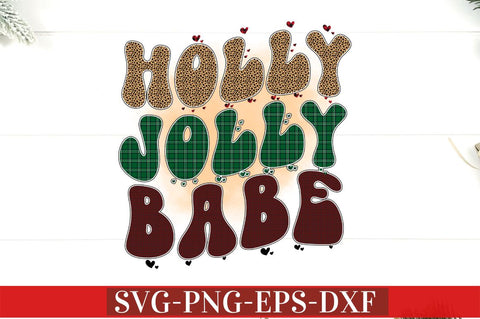 Holly jolly babe PNG Sublimation DESIGNISTIC 