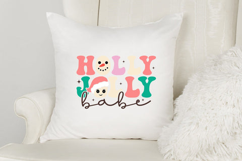 Holly Jolly Babe - Retro Christmas SVG SVG CraftLabSVG 