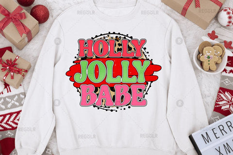 Holly Jolly babe Sublimation Design Sublimation Regulrcrative 