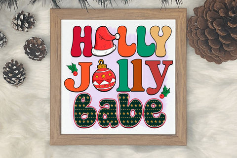 Holly jolly babe Sublimation PNG, Sublimation Christmas Design Sublimation Regulrcrative 