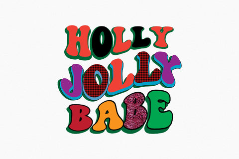 holly jolly babe Sublimation SVGArt 