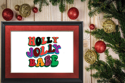 holly jolly babe Sublimation SVGArt 