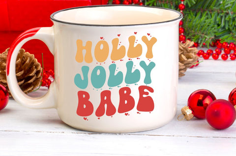 Holly jolly babe SVG SVG DESIGNISTIC 