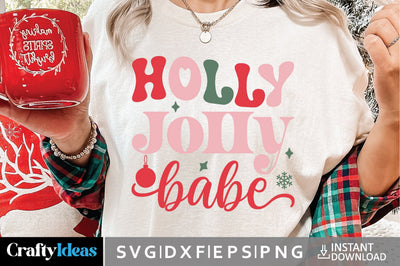 Holly Jolly Babe SVG SVG md faruk hossain 