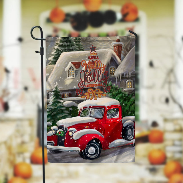 Holly Jolly Christmas Garden Flag - 12x18 Garden Flag Sublimation Design Download PNG File Instant Download Sublimation CaldwellArt 