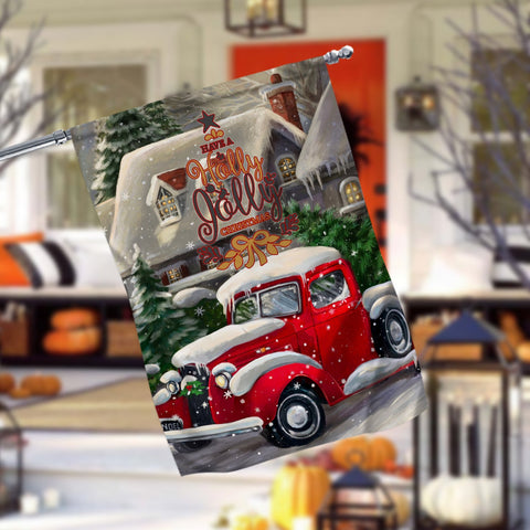 Holly Jolly Christmas Garden Flag - 12x18 Garden Flag Sublimation Design Download PNG File Instant Download Sublimation CaldwellArt 