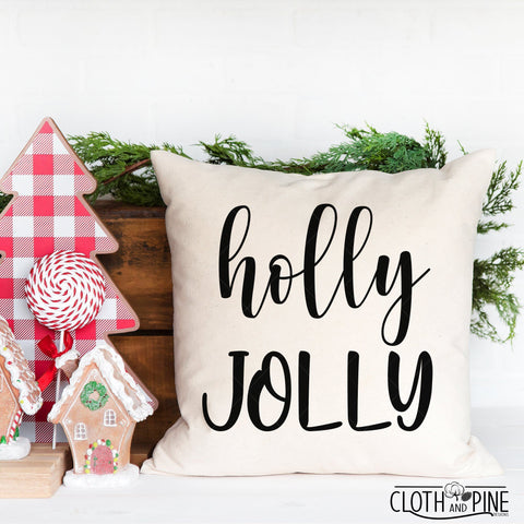Holly Jolly Christmas SVG Cloth and Pine Designs 