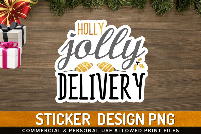 Holly jolly delivery Sublimation PNG Sublimation Regulrcrative 
