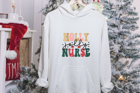 Holly Jolly Nurse Sublimation SVGArt 