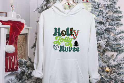 Holly Jolly Nurse Sublimation SVGArt 