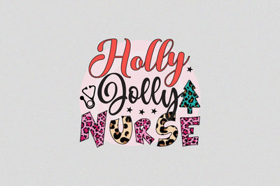Holly Jolly Nurse Sublimation SVGArt 