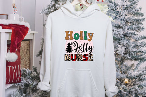 Holly Jolly Nurse Sublimation SVGArt 