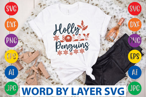 Holly Jolly Penguins SVG Design SVG Rafiqul20606 