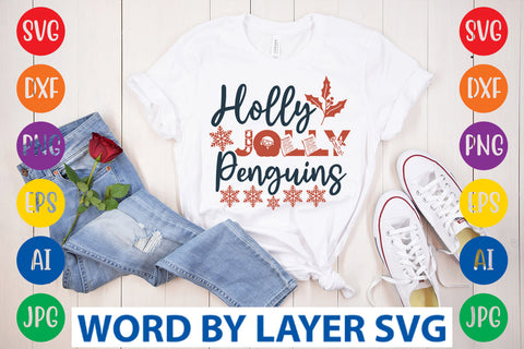 Holly Jolly Penguins SVG Design SVG Rafiqul20606 