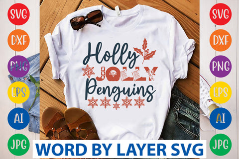 Holly Jolly Penguins SVG Design SVG Rafiqul20606 