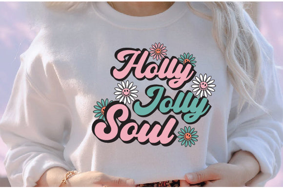 Holly Jolly Soul Retro Christmas Sublimation Creativeart88 