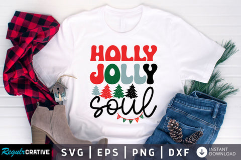 Holly jolly soul SVG Design SVG Regulrcrative 
