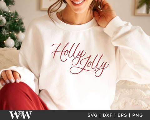 Holly Jolly SVG | Christmas SVG File SVG Wood And Walt 