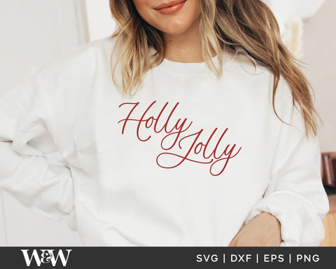 Holly Jolly SVG | Christmas SVG File SVG Wood And Walt 