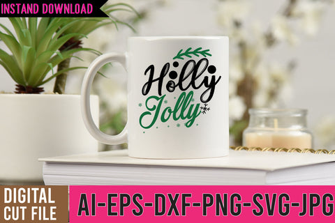 Holly Jolly SVG Cut File SVG BlackCatsMedia 