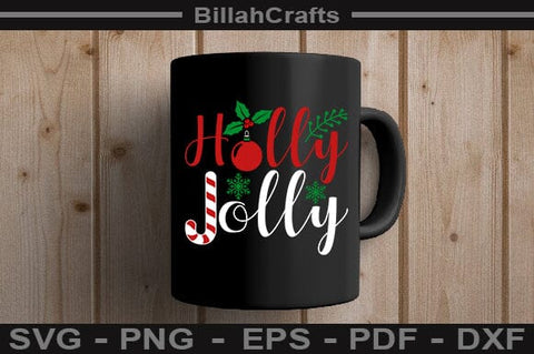 Holly Jolly SVG File SVG BillahCrafts 