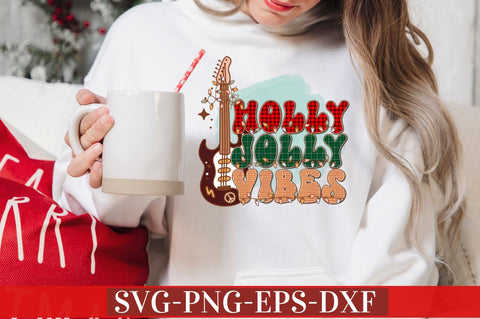 Holly jolly vibes PNG Sublimation DESIGNISTIC 