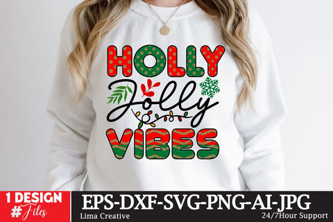 Holly Jolly Vibes Sublimation Design Sublimation Insomnia Std 