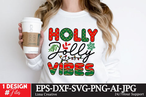 Holly Jolly Vibes Sublimation Design Sublimation Insomnia Std 
