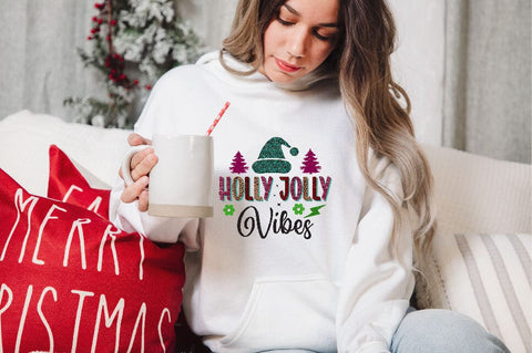Holly jolly vibes Sublimation SVGArt 
