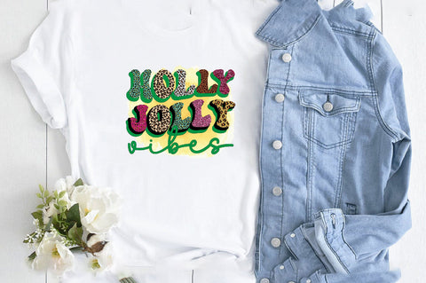 Holly Jolly Vibes Sublimation SVGArt 