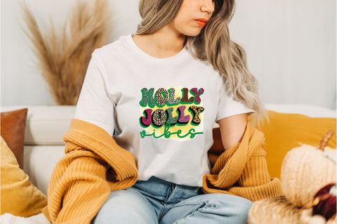 Holly Jolly Vibes Sublimation SVGArt 