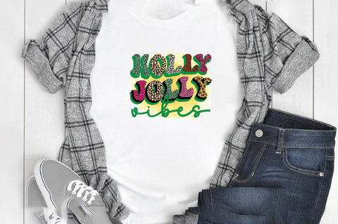 Holly Jolly Vibes Sublimation SVGArt 