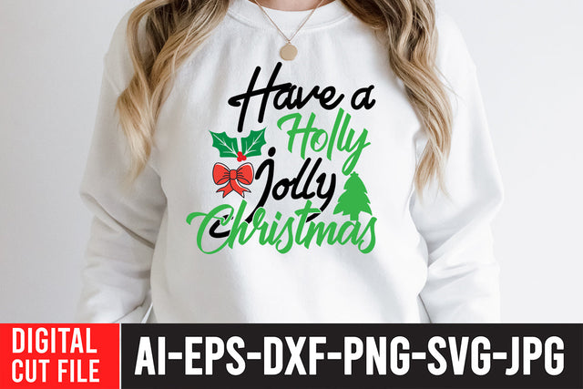 Holly Jolly Vibes SVG Cut File SVG BlackCatsMedia 