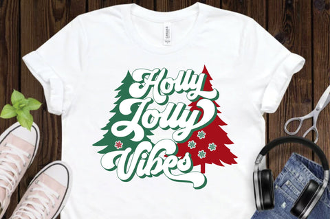 Holly Jolly Vibes svg design SVG Creativeart88 