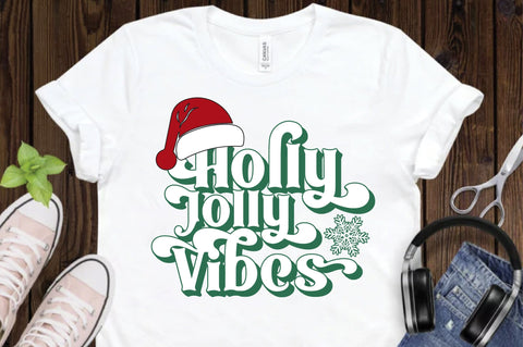 Holly Jolly Vibes svg design SVG Creativeart88 