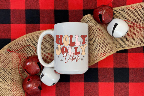 Holly Jolly Vibes SVG | Retro Christmas SVG SVG CraftLabSVG 