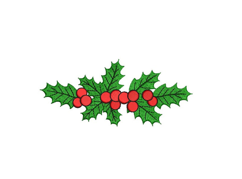Holly Leaf Embroidery Design, Christmas Embroidery File, 2 sizes, Instant Download Embroidery/Applique DESIGNS Nino Nadaraia 
