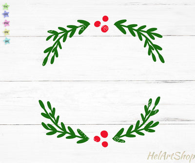 Holly Wreath svg SVG _HelArtShop_ 