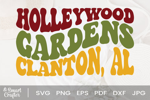 Hollywood cards clanton,al svg wavy style svg, EPS PNG Cricut Instant Download SVG Fauz 
