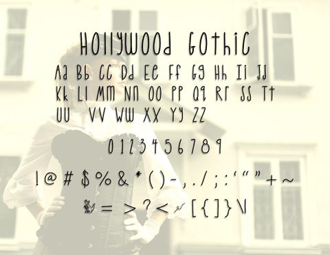 Hollywood Gothic Font Design Shark