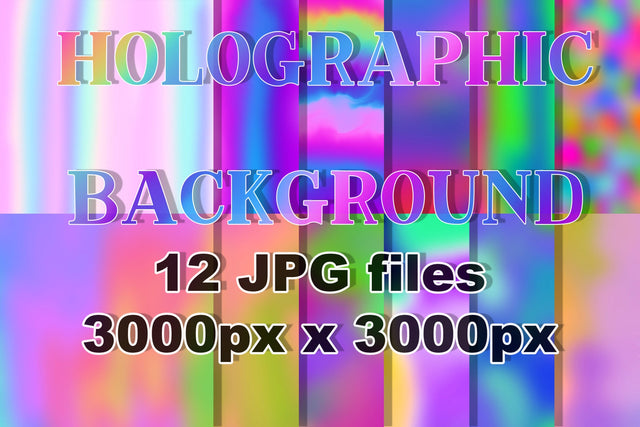Holographic Backgrounds Digital Pattern Natasha Prando 