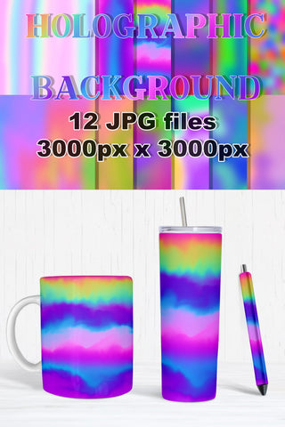 Holographic Backgrounds Digital Pattern Natasha Prando 