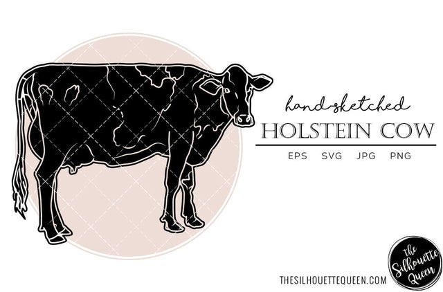 Holstein Cow Sketch Vector SVG Loveleen Kaur 