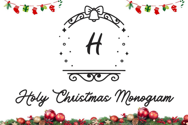 Holy Christmas Monogram Font Attype studio 