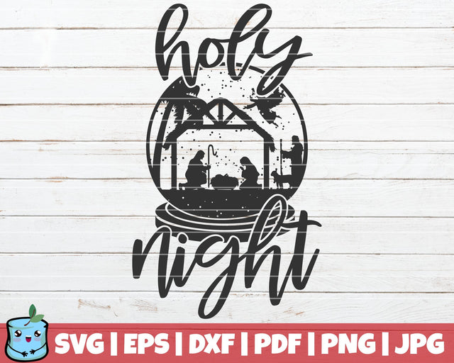 Holy Night Globe SVG MintyMarshmallows 
