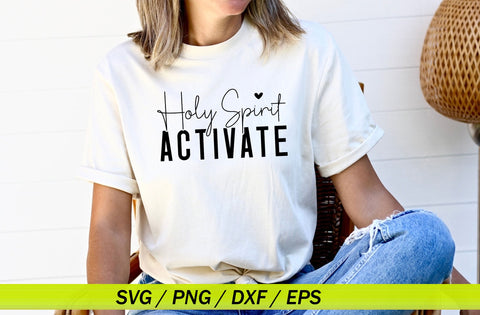 Holy Spirit Activate SVG, PNG, Funny Christian Instant Download, Funny Viral Quote, Mom Life Shirt Design, Jesus Png, Religious Faith svg SVG MD mominul islam 