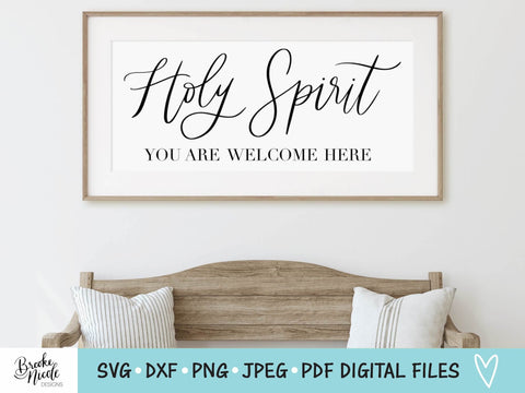 Holy Spirit SVG Cut File | Christian sign SVG | png | jpeg | dxf | Cricut SVG | Silhouette | Instant Download | farmhouse sign svg SVG Brooke Nicole Designs 