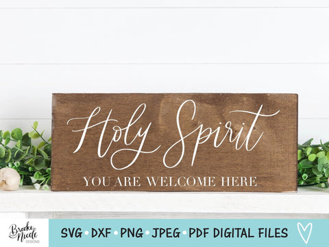 Holy Spirit SVG Cut File | Christian sign SVG | png | jpeg | dxf | Cricut SVG | Silhouette | Instant Download | farmhouse sign svg SVG Brooke Nicole Designs 